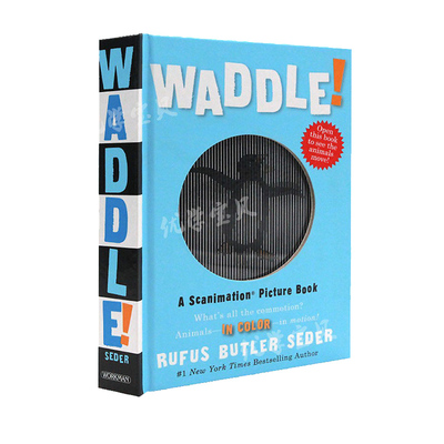 现货 英文原版 光与影视觉动画书系列Waddle!: A Scanimation Picture Book 动画效果翻翻书 神奇动画书 摇摆绘本