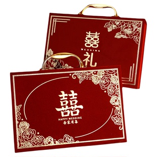 彩礼钱盒子订婚现金礼盒彩礼箱高档聘金盒聘礼10万20万结婚礼金盒