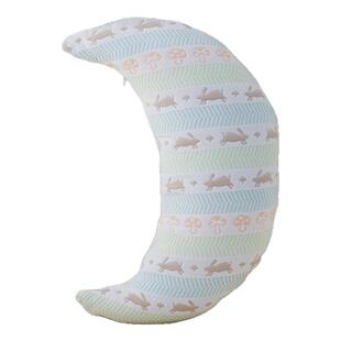 雅赞月亮枕宝宝趴趴枕孕妇哺乳抱枕多功能六层纯棉纱布靠枕带内衬