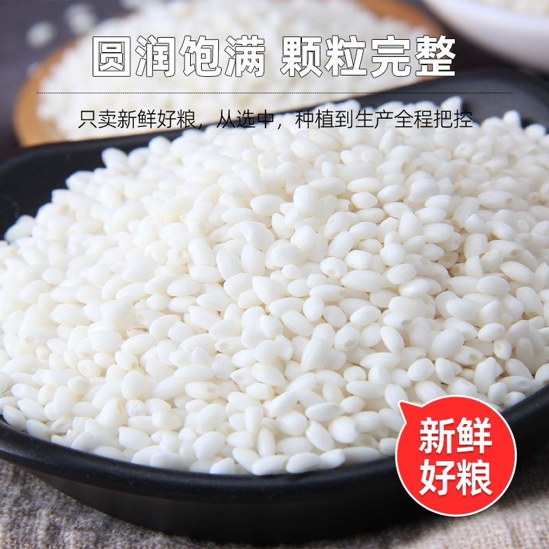 东北5斤新糯米圆粒白江米包粽子糍粑汤圆酿酒杂粮