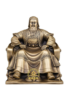 成吉思汗铜像一代天骄客厅摆件