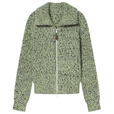 Goodland美地宝石肌理羊毛翻领毛衣外套女2025冬新款LC35506190