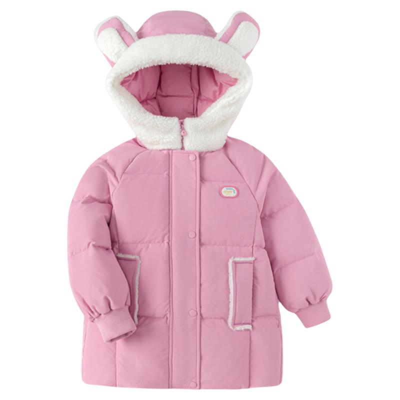 巴拉巴拉童装儿童羽绒服女童冬装甜美可爱连帽上衣厚款保暖户外潮