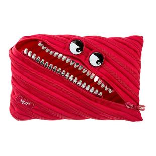 ZIPIT经典大号系列拉链笔袋创意学生文具搞怪笔盒超大容量流行儿童透明小学生黑色紫色蓝色PVC文具盒