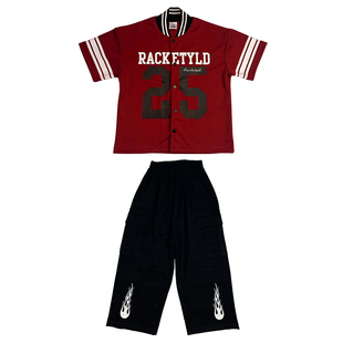 RACKETYLD街舞儿童潮服男童嘻哈风童装炸街酷帅hiphop套装女童夏
