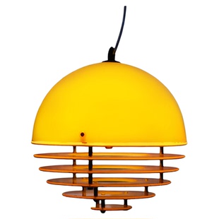 中古包豪斯日落橙色餐厅吊灯床头吧台岛台孟菲斯设计师氛围灯复古