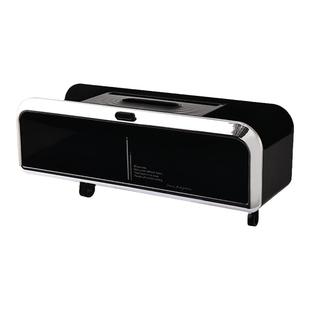 车载后排收纳置物盒多功能纸巾盒汽车座椅背水杯架带挂钩小桌板款