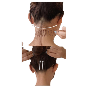 隐形发夹子女后脑勺钛钢发箍女儿童丸子头固定碎发整理神器拉拉梳