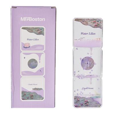 MFA莫奈睡莲紫色流油沙漏摆件