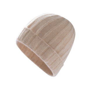 儿童~秋冬新款100%纯山羊绒帽子男童女童保暖针织百搭包头护耳帽