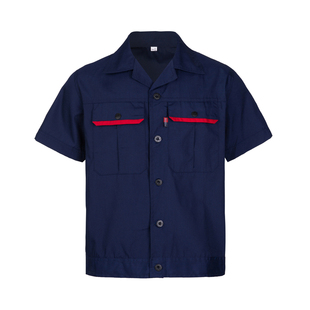 夏季工作服套装男短袖劳保服工装夏天薄款长袖工地厂服汽修上衣女