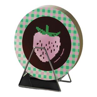 士多啤梨咖色像素办公室餐桌台面吸水速干杯垫碗垫隔热垫少女ins