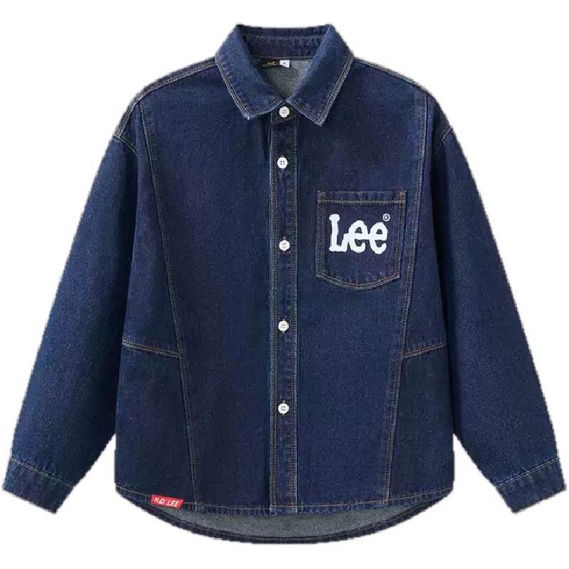 Leekids秋冬儿童牛仔衬衫