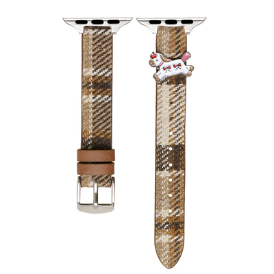 学长家创意皮质小马毛呢表带女生