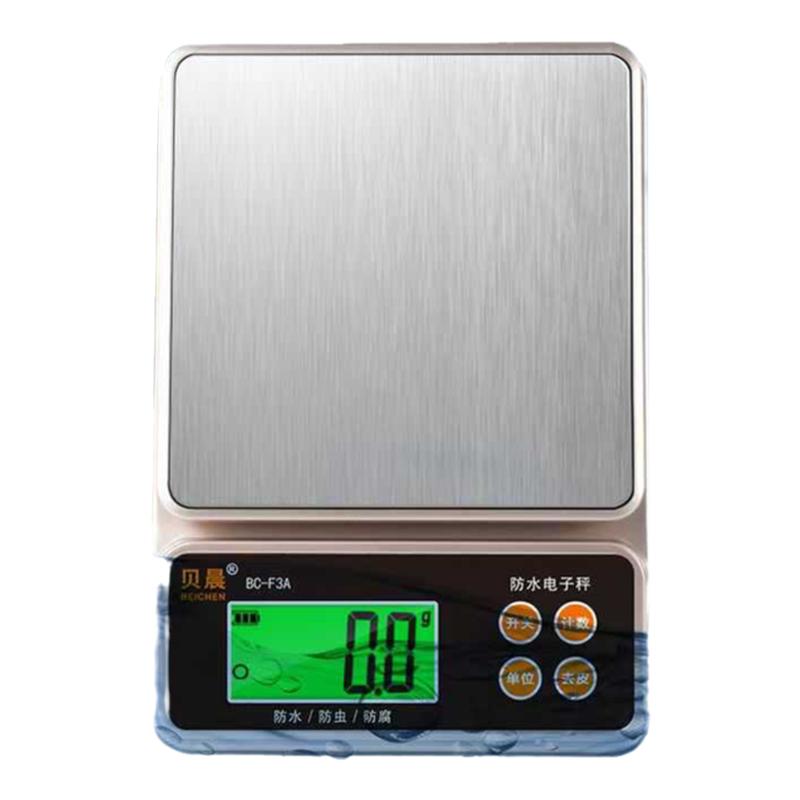 貝晨廚房秤0.1克精準防水烘焙充電5kg家用小型高珠寶電子高精度