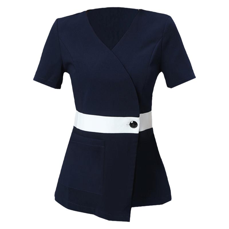 美容院套装秋冬款推拿按摩技师服女美容师工作服气质高端新款长裤