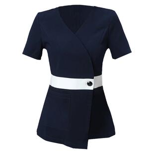 美容院套装秋冬款推拿按摩技师服女美容师工作服气质高端新款长裤