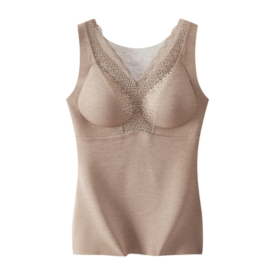 羊绒蚕丝保暖背心女加绒加厚打底