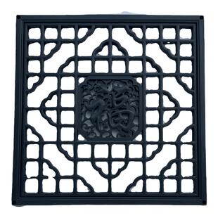 福字砖雕影壁墙方形透窗仿古镂空窗花中式一体树脂墙面装饰挂件品
