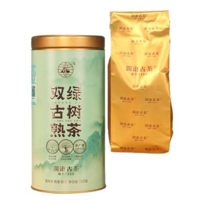【品牌直营】澜沧古茶双绿古树熟茶普洱茶熟普茶散茶叶罐装100g