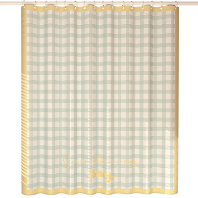 浴室卫生间浴帘门帘防水布防霉免打孔速干高档遮挡帘洗澡隔断帘