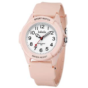 防水静音石英手表女学生女款儿童女孩考试用女生可爱夏季小众简约