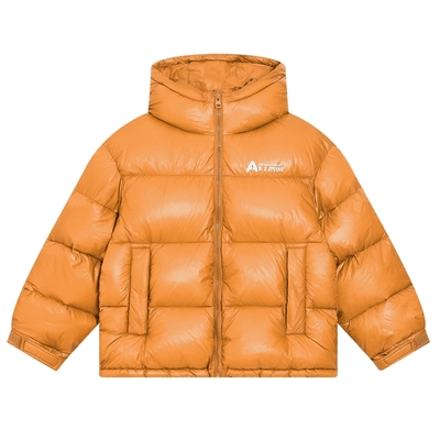 90白鸭绒防水防寒面包连帽羽绒服