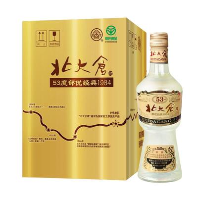 北大仓53度部优酒4瓶整箱白酒