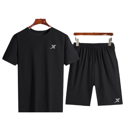 特步男款速干透气百搭运动套装