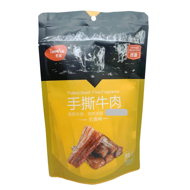 天优手撕牛肉五香辣味熟食零食品