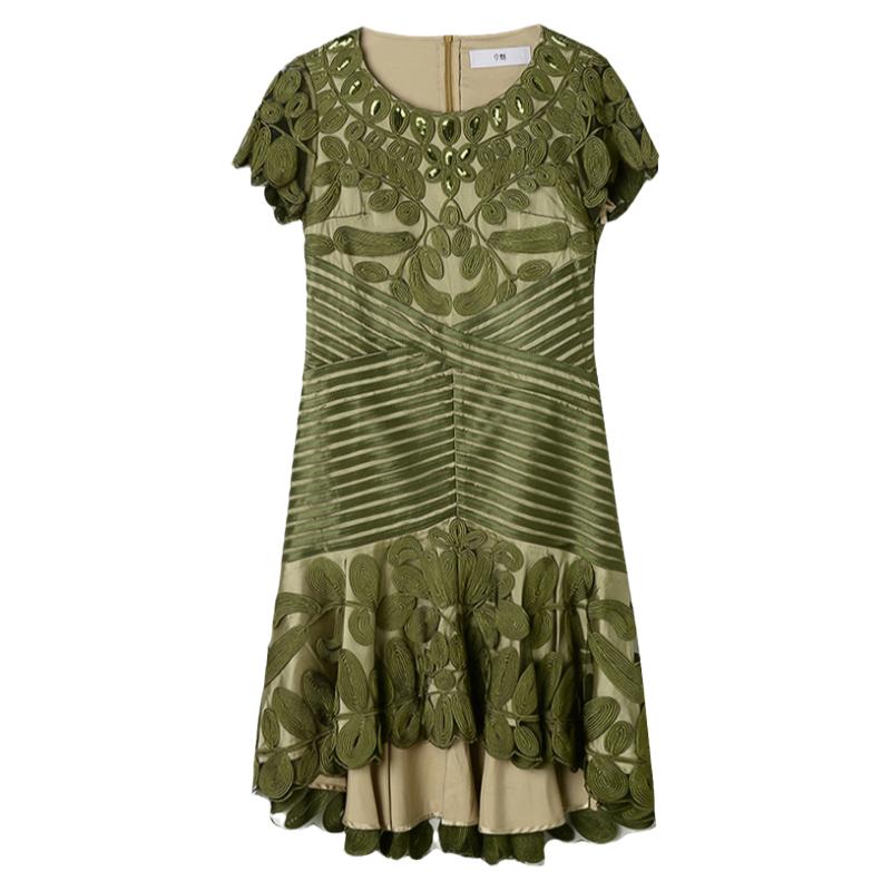 前短后长设计感连衣裙