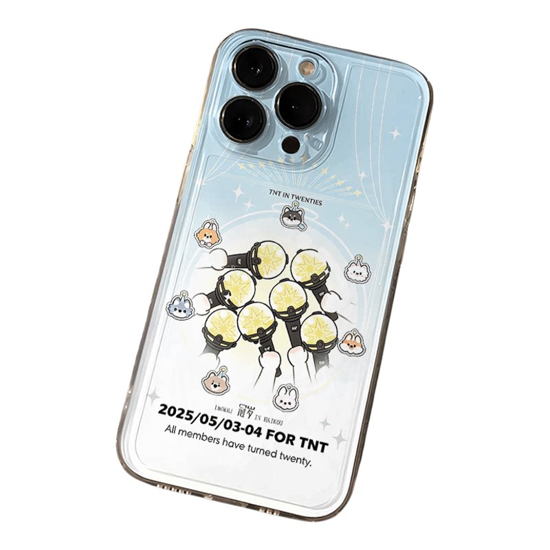iPhone17ins风苹果14pro小众VIVOIQOO15时代少年团冠岁应援棒透明13ProMax创意软荣耀POWER2适用16PLUS手机壳