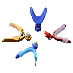 支架头黑坑羊角头自动回弹蝴蝶头钓鱼竿炮台竞技杆架头配件渔具