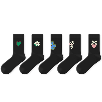 primeet精梳棉女生中筒袜