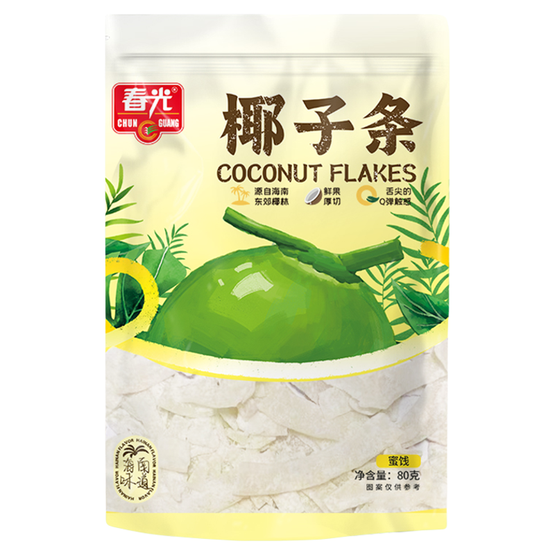 春光椰子条80克蜜饯老椰子肉椰块