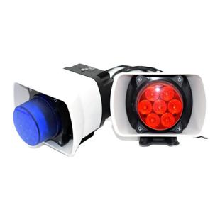 巡逻摩托警示喇叭声音警报三音汽车警示音改装喇叭喊话器声光一体