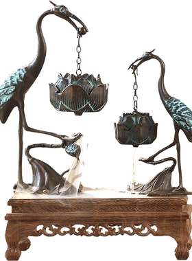 仙鹤香炉悬挂倒流香炉高端工艺品