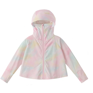 [凉感透气]女童防晒服春装大童春夏连帽速干衣宝宝长袖夏儿童外套