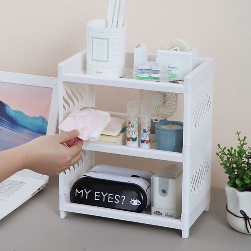 收纳宿舍卧室桌面装饰储置物架整理学生架化妆品梳妆台办公文具物