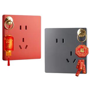 阳台灯笼挂钩插座厨房明装五孔插座国标墙壁插座面板家用电源面板