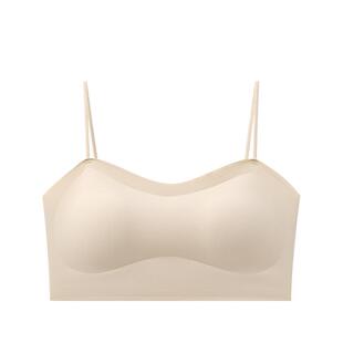 三福美背文胸女聚拢抹胸抗菌胸罩固定杯背心细肩带内衣女