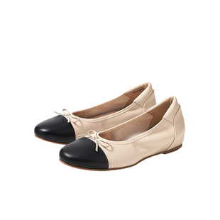 宝舒曼真皮软底舒适平底鞋单鞋女2026正流行休闲通勤一脚蹬女鞋春