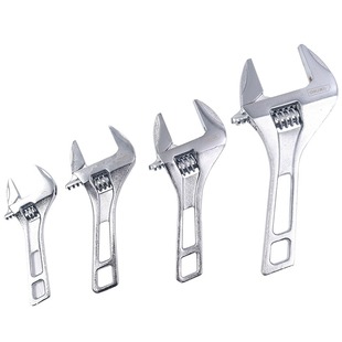 得力卫浴扳手大开口短柄活动工具水管管钳水暖搬手多功能活口板子