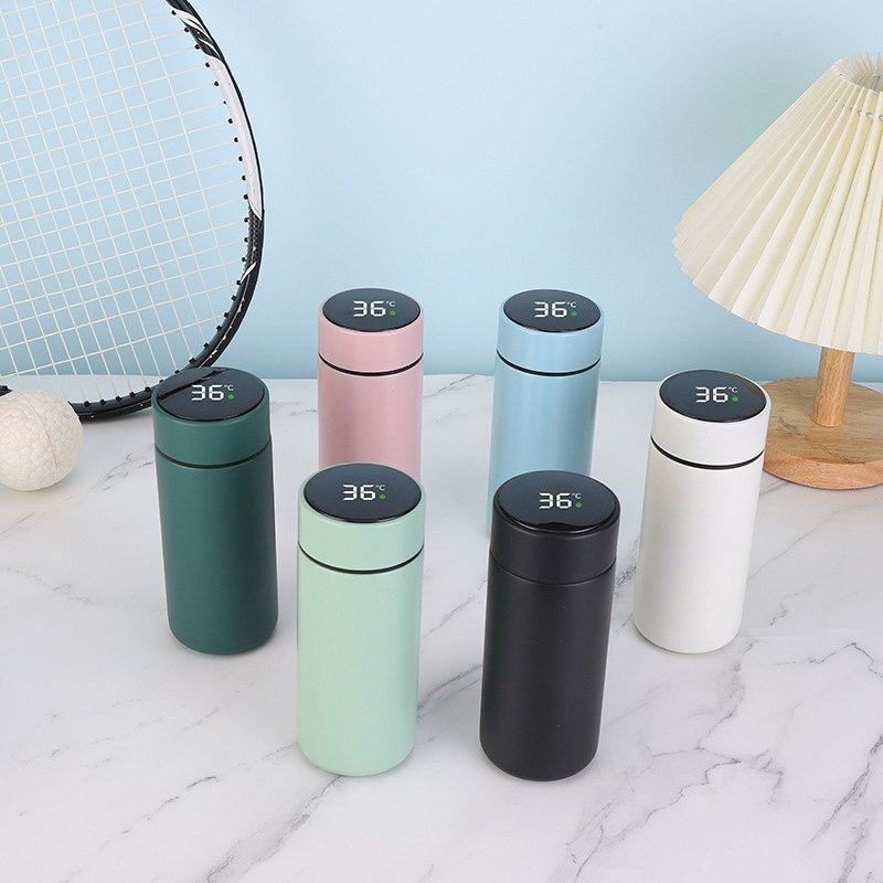 智能显温304不锈钢迷你保温杯商务350ML杯礼品直便携杯茶杯身办公