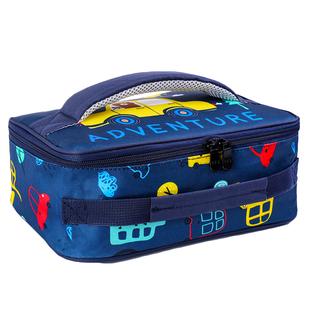 可爱小学生保温手拎饭盒袋子铝箔加厚男女儿童防水午餐便当手提包