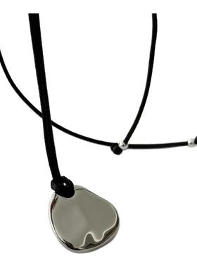 韩国小众设计感不规则吊坠项链