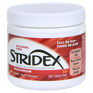 美国施颜适stridex水杨酸棉片痘印酸去闭口粉刺黑头清洁毛孔收缩