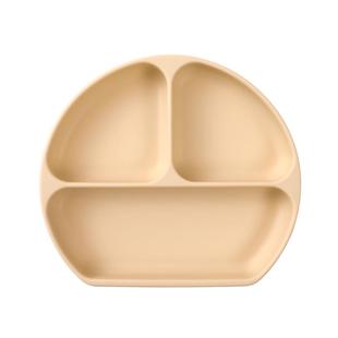 beeshum贝斯哈姆宝宝笑脸餐盘硅胶吸盘式儿童自主进食婴儿分格盘