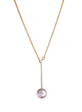 8-9mm淡水珍珠Y型项链14K包金