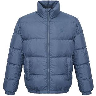 【厚款】Hazzys哈吉斯冬季休闲保暖立领鸭绒面包羽绒服短款外套男